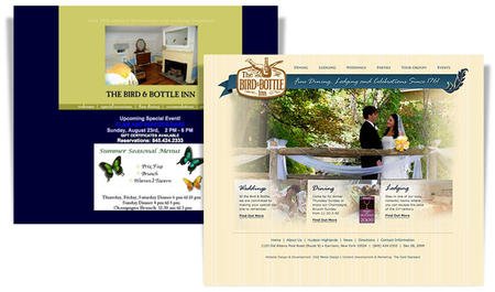 The Bird & Bottle Inn located in Garrison - site redesign